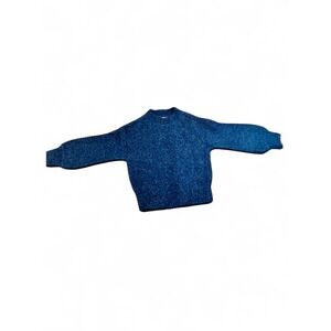 Frank And Oak Cropped Alpaca Wool Blend Sweater Women Small Navy Blue Excellent